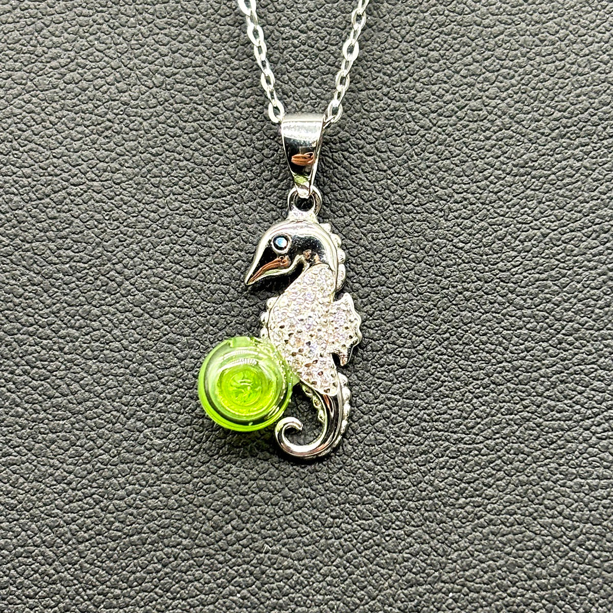 Sterling Silver Sea Horse Aroma Necklace