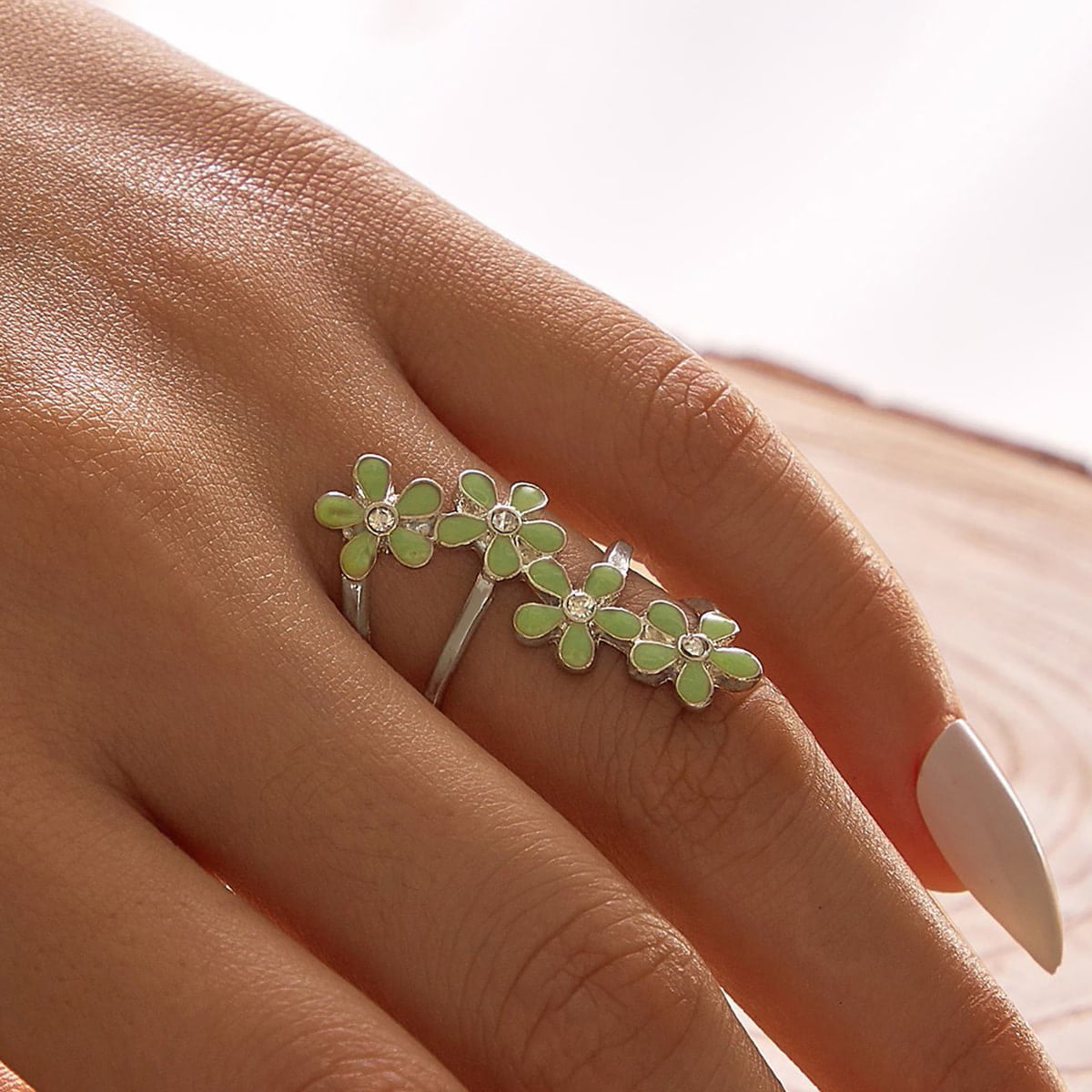 Enamel Flower Ring