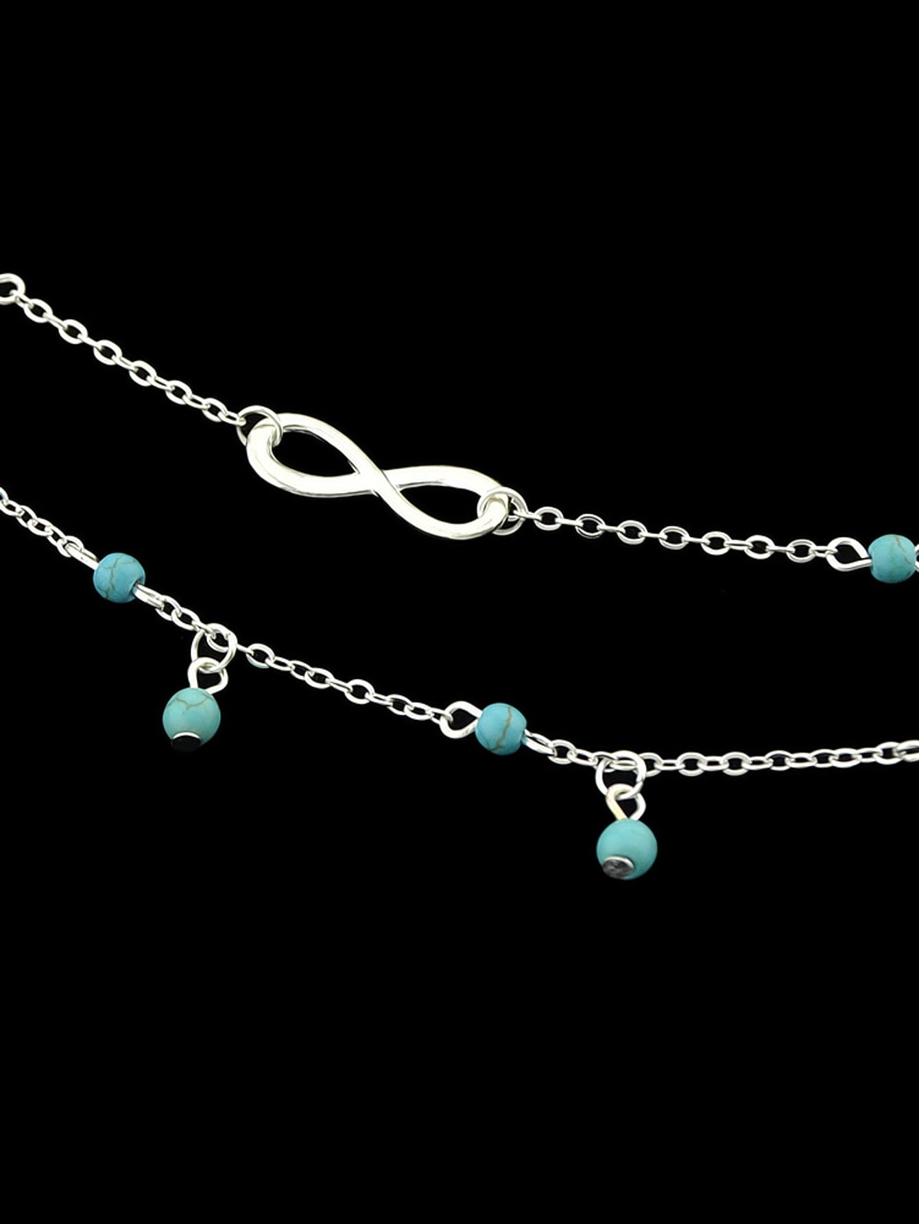 Turquoise Infinity Anklet