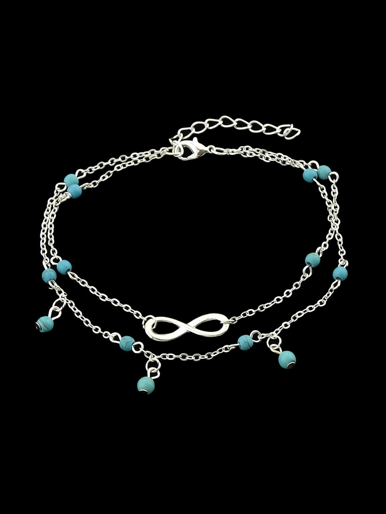 Turquoise Infinity Anklet