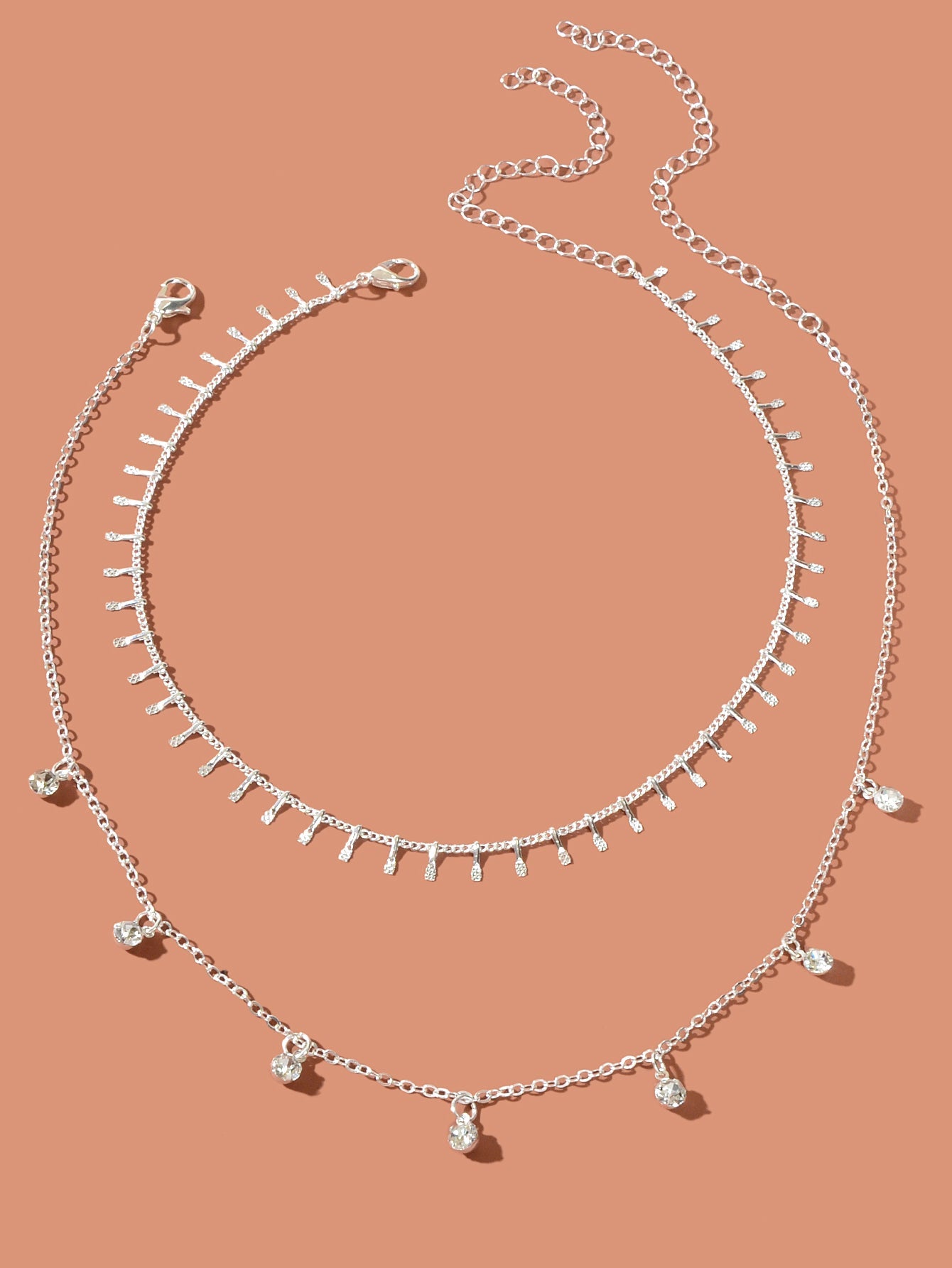 Rhinestone Charm Necklace
