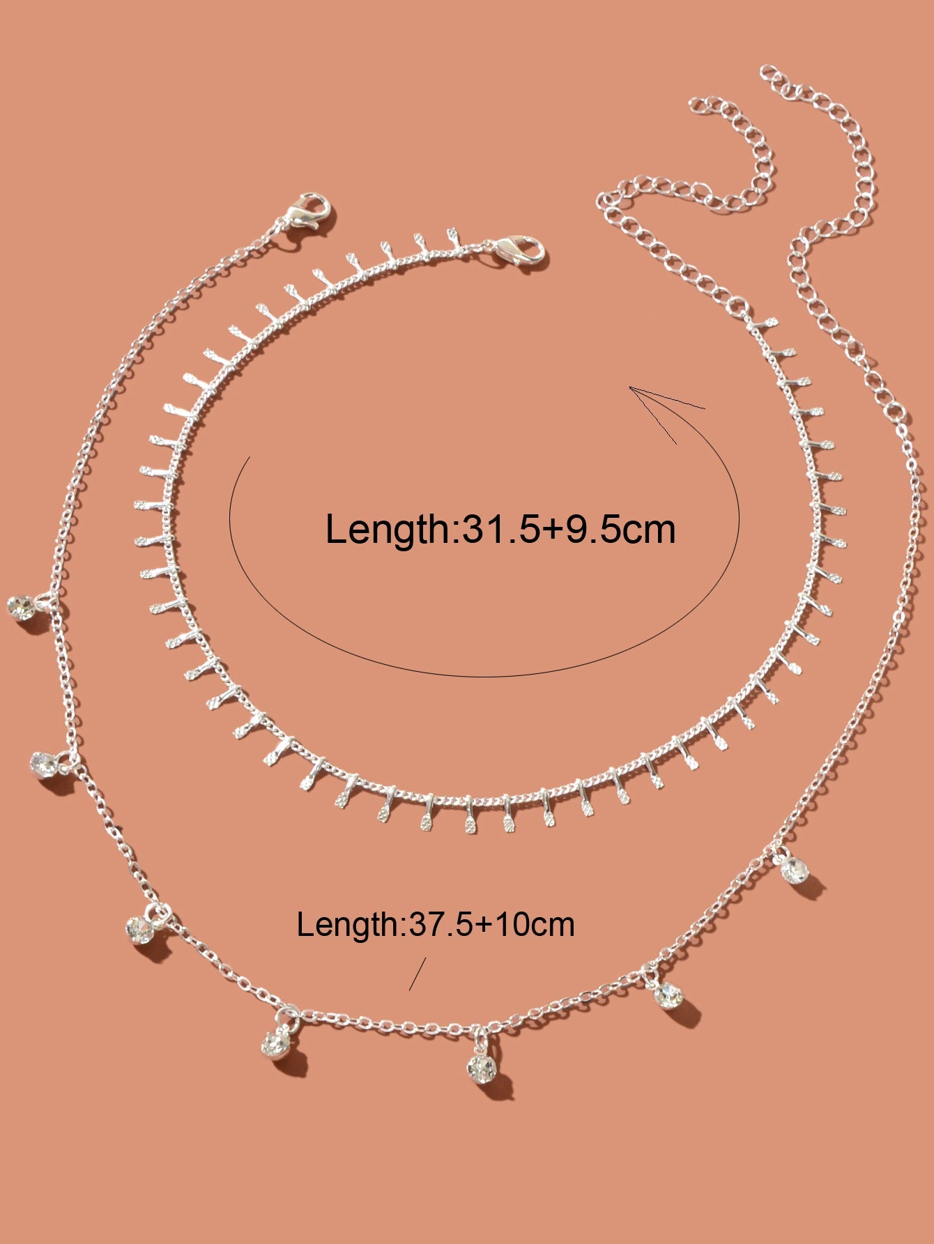 Rhinestone Charm Necklace